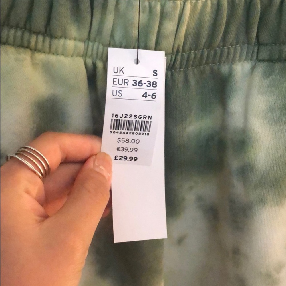 TopShop Green Tie Dye Joggers NWT - Picture 4 of 4